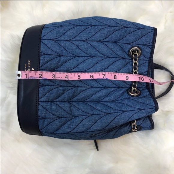 NWT Kate Spade Quilted Denim Backpack - Picture 5 of 7